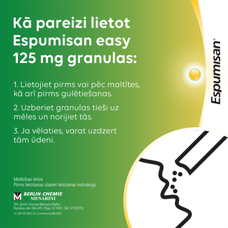 ESPUMISAN  Easy 125mg paciņas, 14 gab.