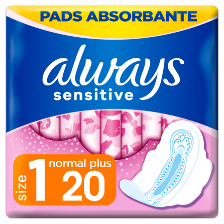 ALWAYS  Sensitive Normal Plus higiēniskās paketes, 20 gab.