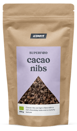 ICONFIT Organic Raw Cacao skaidiņas, 200 g