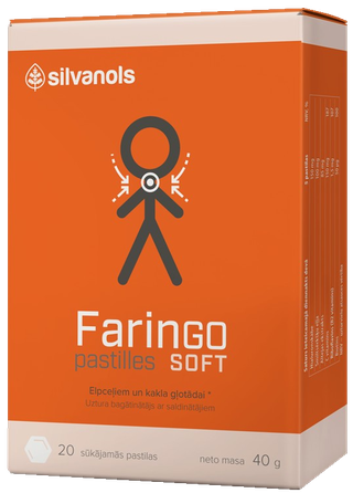 FARINGO SOFT pastilas, 20 gab.