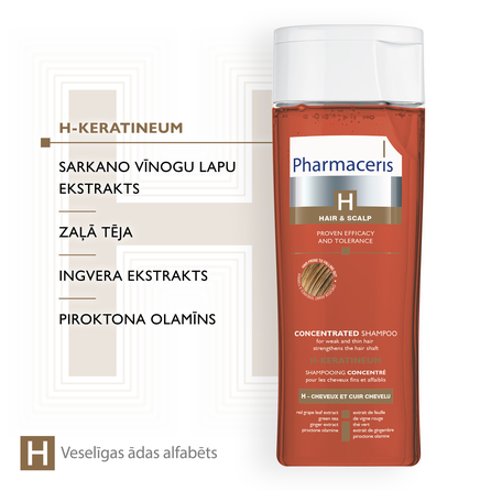 PHARMACERIS H-Keratineum šampūns, 250 ml