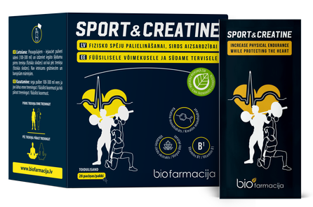 BIOFARMACIJA Sport & Creatine pulveris, 28 gab.