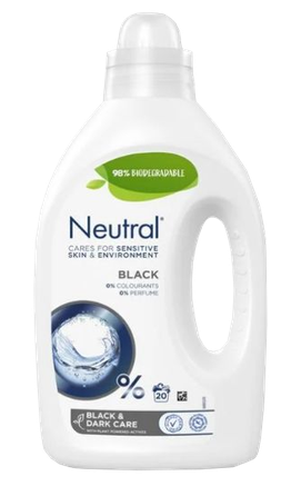 NEUTRAL Black šķidrais veļas mazgāšanas līdzeklis, 1000 ml