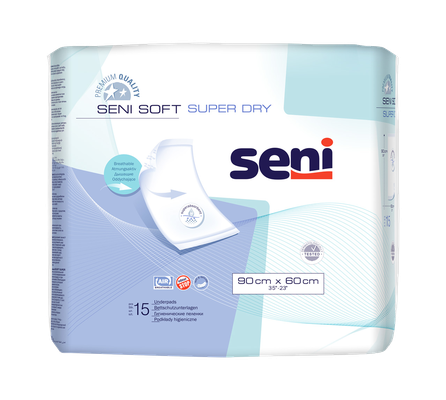 SENI Soft Super Dry (60x90 cm) absorbējošie palagi, 15 gab.