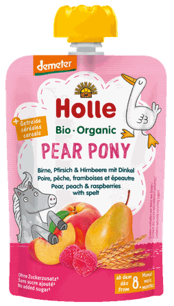 HOLLE Bumbieru, persiku, aveņu un speltas biezenis, 100 g