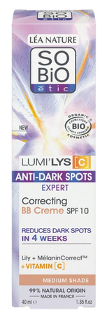 SO BIO ETIC Anti-Dark Spots BB SPF10 sejas krēms, 40 ml