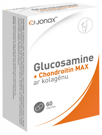 JONAX Glucosamine + Chondroitin MAX tabletes, 60 gab.