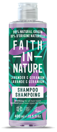 FAITH IN NATURE Lavender & Geranium šampūns, 400 ml