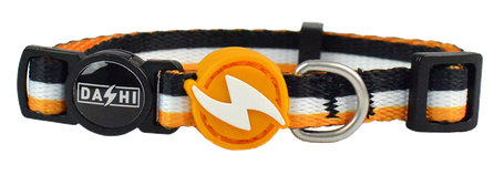DASHI Stripes3 Orange&Black Kaķim kakla siksna, 1 gab.