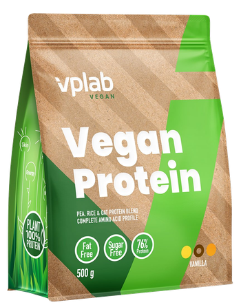 VPLAB Vegan Protein Vanilla pulveris, 500 g