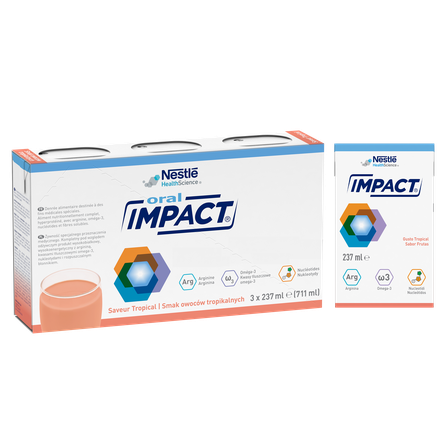 NESTLE Impact Oral ar tropisko augļu garšu, 237 ml, 3 gab.