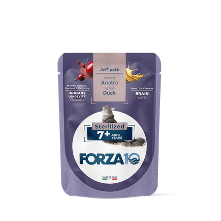 FORZA10 BotaniCAT Sterilizētiem Kaķiem 7+ g., Ar Pīli, Mīkstā pastēte, 80 g
