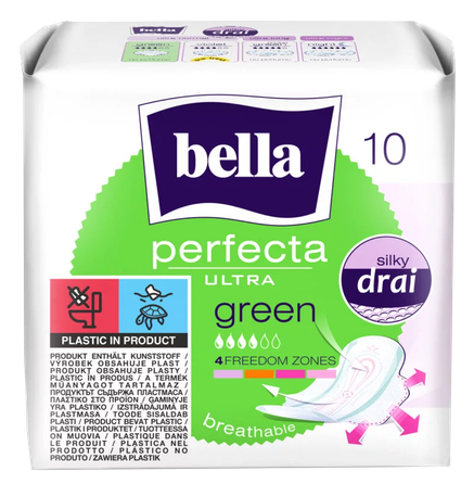 BELLA Ultra Green higiēniskās paketes, 10 gab.