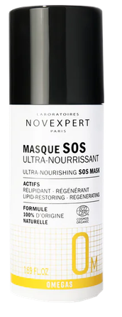 NOVEXPERT  Omega SOS Ultra-Nourishing skābju sejas maska, 50 ml