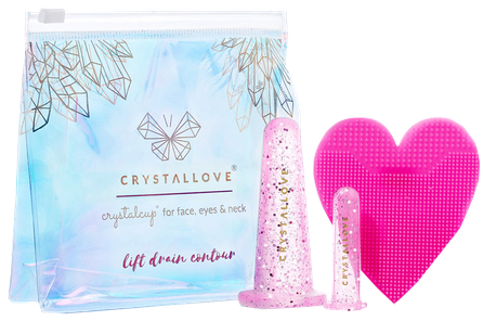 CRYSTALLOVE Face Cupping Set - Rose komplekts, 1 gab.
