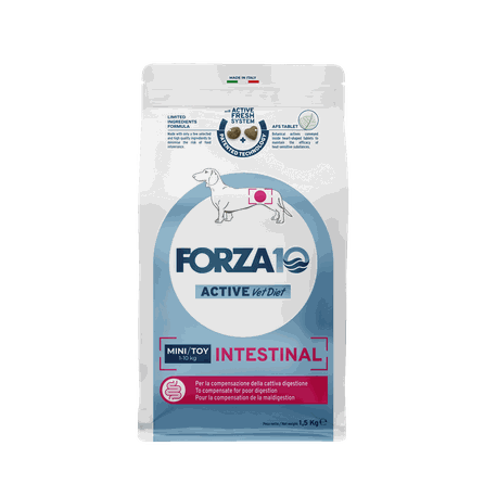 FORZA10 Active Vetdiet Intestinal  Mini/Toy, Suņiem sausā barība, 1.5 kg