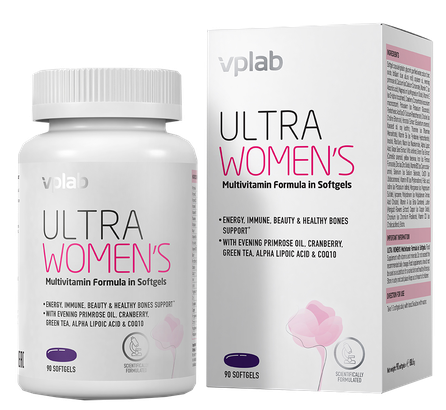 VPLAB Ultra Women's Multivitamin Formula mīkstās kapsulas, 90 gab.