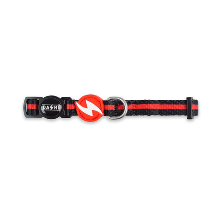DASHI Stripes3 Red&Black Kaķiem kakla siksna, 1 gab.