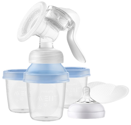 PHILIPS Avent Lotus trauciņi un manuālais piena pumpis, 1 gab.
