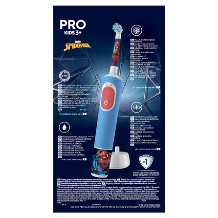 ORAL-B Vitality PRO Kids 3+ Spiderman elektriskā zobu birste, 1 gab.