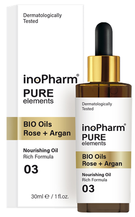 INOPHARM Bio Oils Rose + Argan sejas eļļa, 30 ml