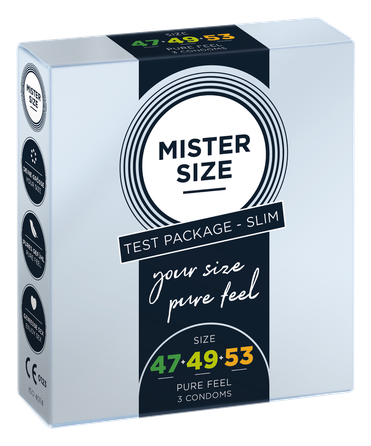 MISTER SIZE 3 izmēri 47-49-53 prezervatīvi, 3 gab.