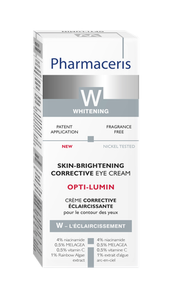 PHARMACERIS W Opti-Lumin Skin-Brightening Corrective maska ādai ap acīm, 15 ml