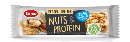 EMCO Peanut Butter Nuts & Protein batoniņš, 40 g