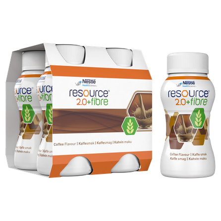 NESTLE Resource 2.0 Fibre ar kafijas garšu, 200 ml, 4 gab.