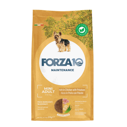 FORZA10 Maintenance Mini Adult Ar Vistu Un Kartupeļiem, Suņiem sausā barība, 2 kg