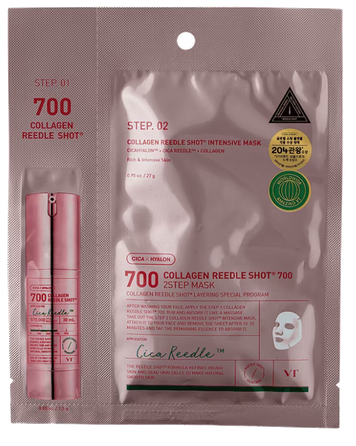 VT COSMETICS Collagen Reedle Shot 700 2-Step sejas maska, 1 gab.