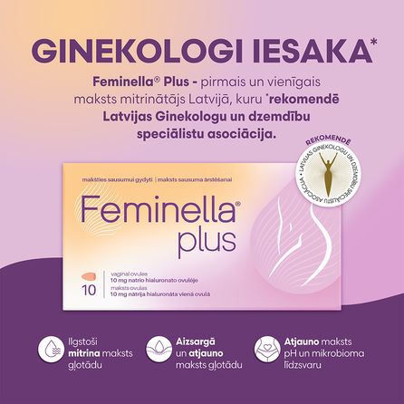 FEMINELLA  Plus vaginālās ovulas, 10 gab.