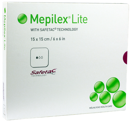 MEPILEX  Lite 15x15 cm brūču pārsējs, 5 gab.