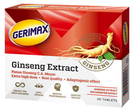 GERIMAX Ginseng Extract tabletes, 30 gab.