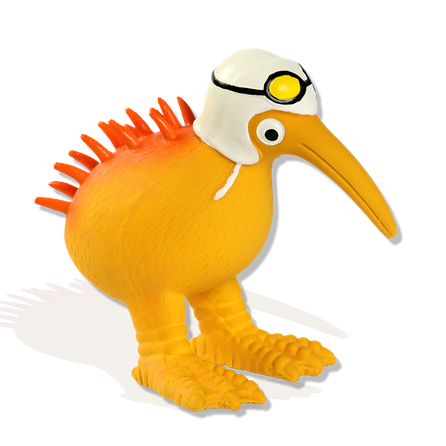 KIWI WALKER Whistle, Ar Baltu Ķiveri, One Size, Oranža, Lateksa rotaļlieta, 1 gab.