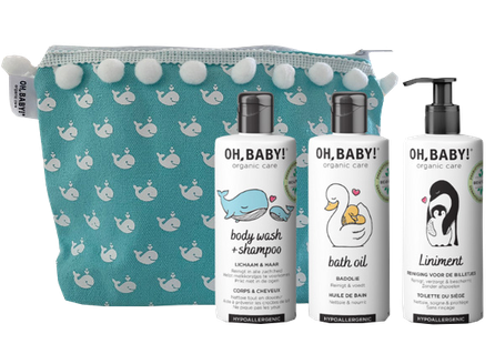 OH, BABY! Mini (Bath oil + Body Wash / Shampoo + Liniment) dāvanu komplekts, 1 gab.