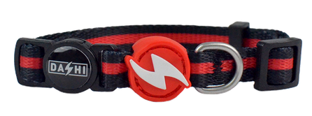 DASHI Stripes3 Red&Black Kaķiem kakla siksna, 1 gab.