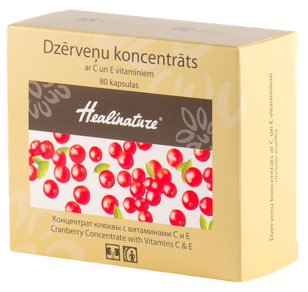 HEALINATURE Dzērveņu koncentrāts kapsulas, 80 gab.