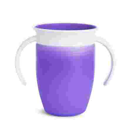 MUNCHKIN 6m+ Miracle 360 Violet mācību krūzīte, 207 ml