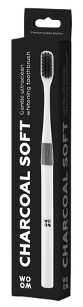 WOOM Charcoal Soft zobu birste, 1 gab.