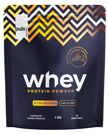 PULS NUTRITION Whey Jaffa Orange Cake Low Lactose pulveris, 1000 g