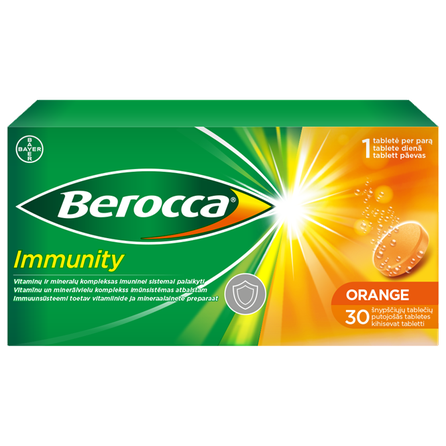 BERROCA Immunity putojošās tabletes, 30 gab.
