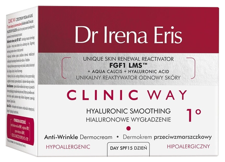 CLINIC WAY  1 Hyaluronic SPF 15 dienas sejas krēms, 50 ml