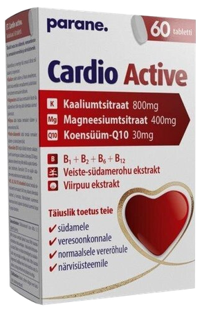 PARENE Cardio Active tabletes, 60 gab.