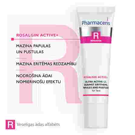 PHARMACERIS R Rosalgin Active+ sejas gels, 30 ml