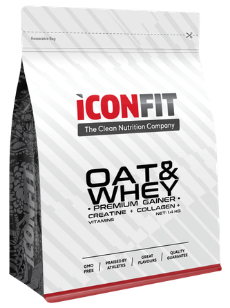 ICONFIT Oat & Whey Pro Gainer Vanilla pulveris, 1400 g