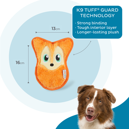 OUTWARD HOUND Durablez Fox, Oranža, XS rotaļlieta, 1 gab.