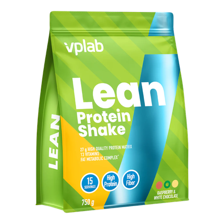 VPLAB Lean Fitness Shake Raspberry-White Chocolate pulveris, 750 g