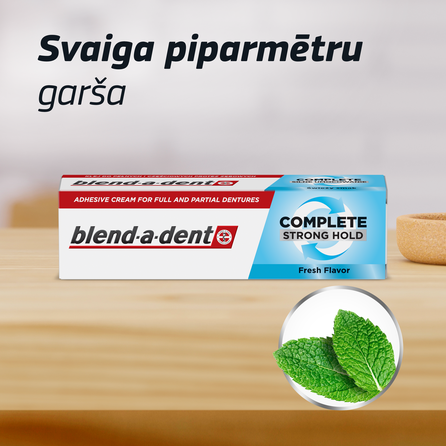 BLEND-A-DENT Complete Strong Hold, Fresh Flavor fiksācijas krēms zobu protēzēm, 47 g