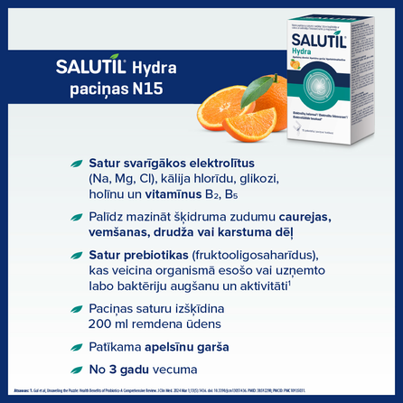 SALUTIL Hydra apelsīnu garša, paciņas, 15 gab.